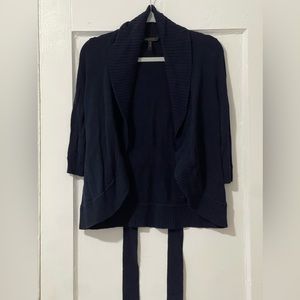BCBGMAXAZRIA Navy Wrap Cardigan